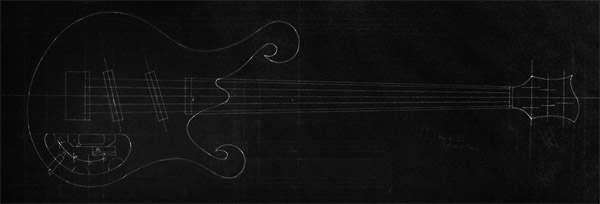 Xylem custom bass design with dual scrolls