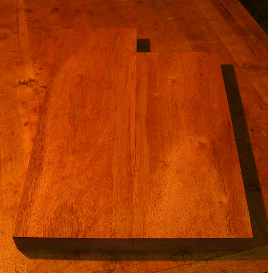Mahogany body blank for a 5 string custom bass
