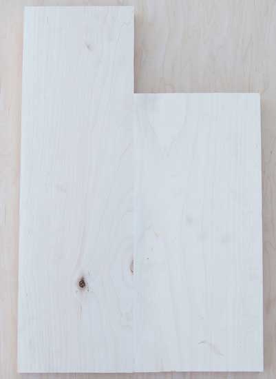 Maple bass body blank for a four-string