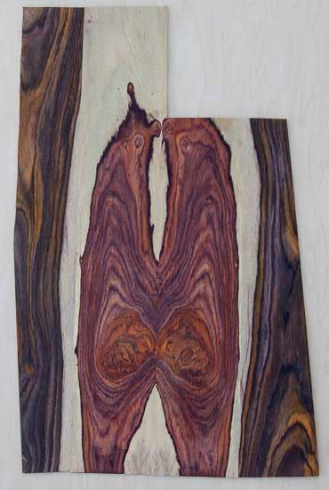 Cocobolo topwood for a custom bass guitar