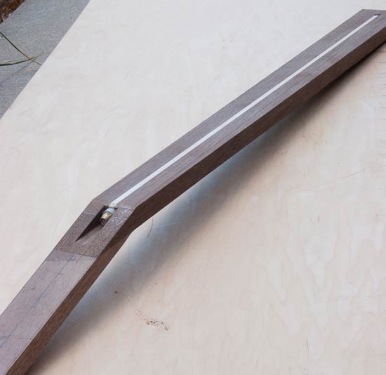 Peruvian walnut neck for a custom bass