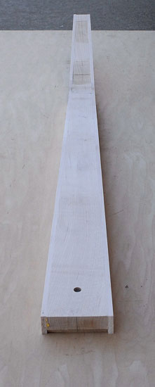 Maple neck blank with maple stringers