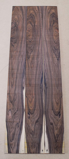 Bolivian rosewood bookmatched for bass guitar tops