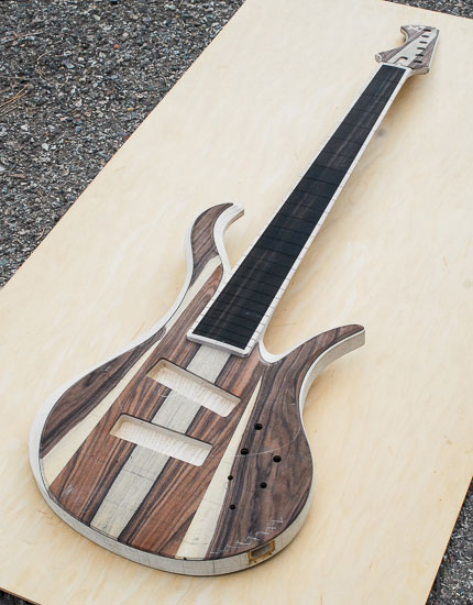 6-string bass build w/ swamp ash body, maple/ebony neck
