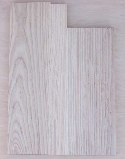 Ash bass guitar body blank