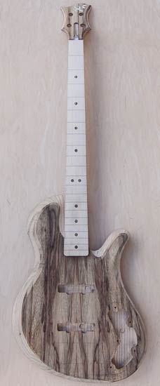 Bolt-on custom bass with single-cutaway body style