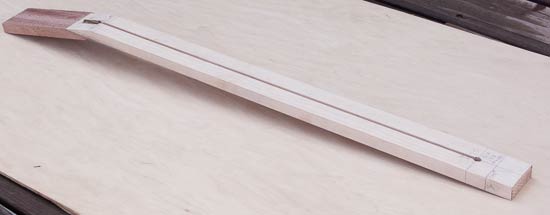 Maple neck blank with single-action truss rod channel