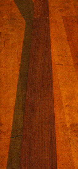 Quarter sawn black walnut 5 string neck blank
