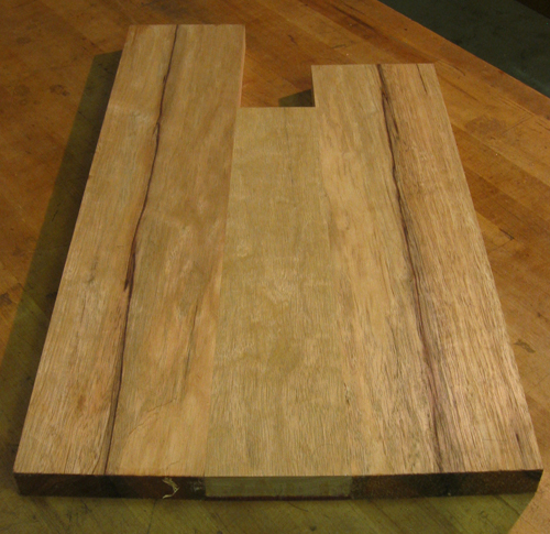 Black limba custom bass body