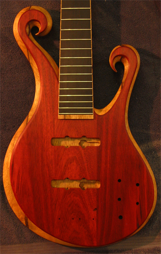 6 string bass body with Jazz Bass pickup pockets
