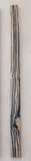 Ebony fretboard, Peruvian walnut neck for a bass build