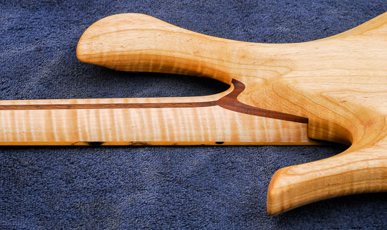 Neck joint on a Xylem bass build