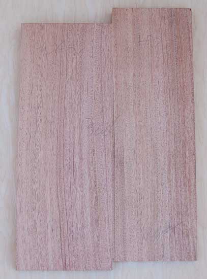 Mahogany body blank for an exotic bass guitar, back