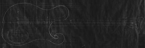 Exotic bass guitar design with single-cut and scroll