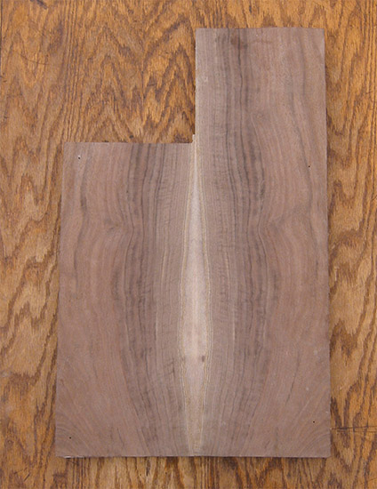 Claro walnut top on a custom bass body blank