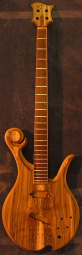 Xylem custom bass with spalted maple top after oil finish