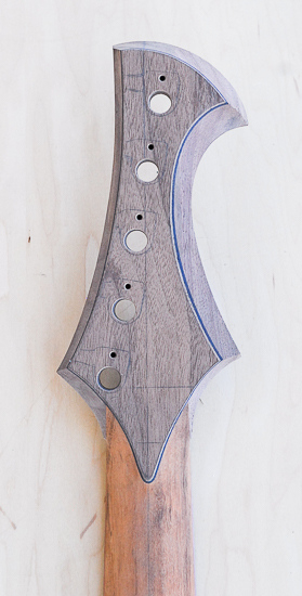 5-string Xylem custom bass guitar neck