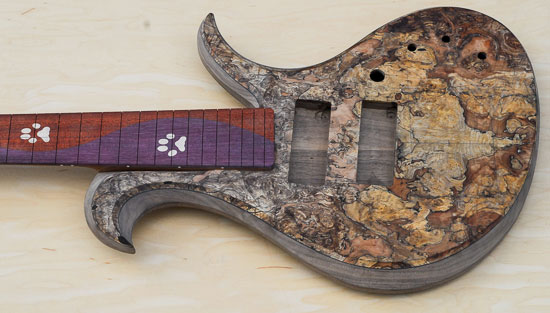 Piccolo bass build w/ "melted" fretboard