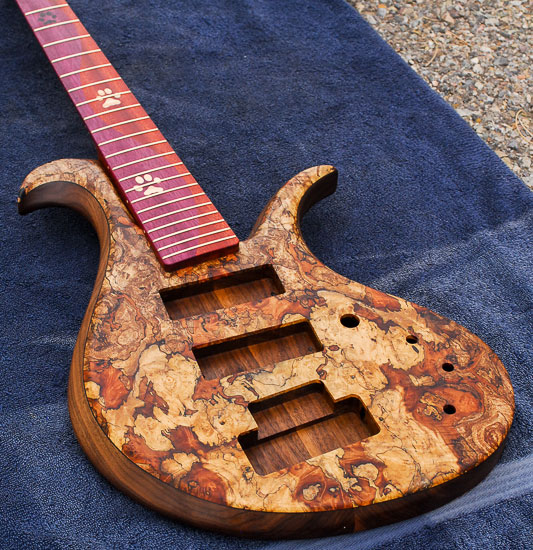 Bass build w/ Kahler tremolo route in body