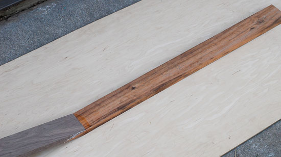 Goncalo alves neck blank for a 5-string bass guitar