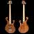 5 string custom bass with maple fretboard, zebrawood top