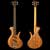 Mahogany single cutaway custom bass, short scale