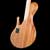 Cutaway and neck heel of a single-cut bass guitar