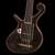 Front of the fretless custom bass guitar's body