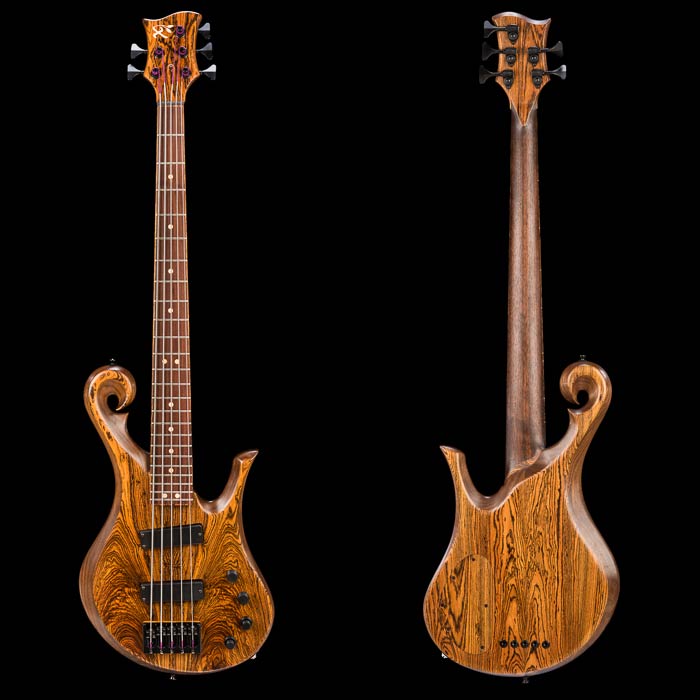 5-string custom bass w/ bocote/walnut body, Audere/Nordstrand electronics