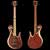 Bloodwood bass guitar with custom fretboard inlay