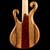 6 string bass body with book matched limba core and blood wood strip from the back