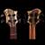 Front and back of a custom bass headstock with Hipshot Ultralite tuners