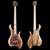 Custom bass guitar with dual P-Bass pickups