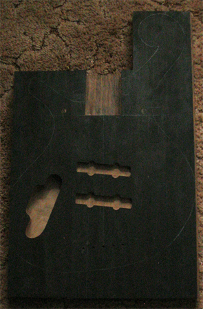 Custom bass body with neck pocket and control cavity