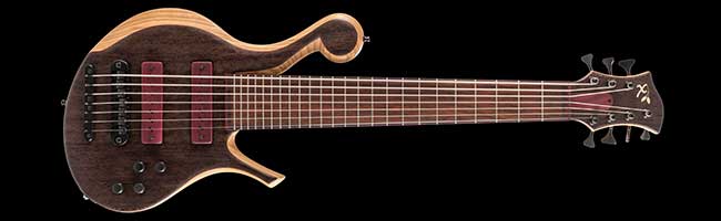 7 string custom bass with Nordstrand Big Singles pickups