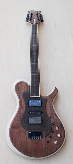 Xylem guitar with three Fishman Fluence pickups, HSH configuration