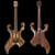 Walnut guitar with Bare Knuckle pickup and Baby Grand bridge
